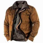 Men's Collared Button Front Lined Jacket Long Sleeves Side Pockets - Image 4