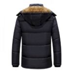 Hooded Padded Jacket With Front Fastening And Flap Pocket Design - Image 3