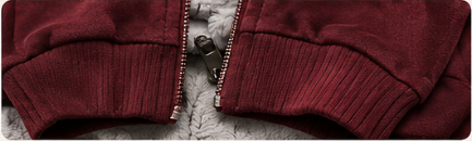Ribbed cuffs and hem